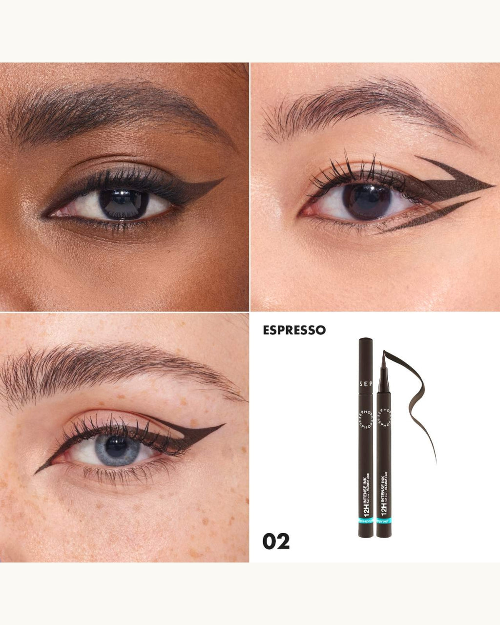 Delineador waterproof Sephora Collection 12H Intense Ink Brush
