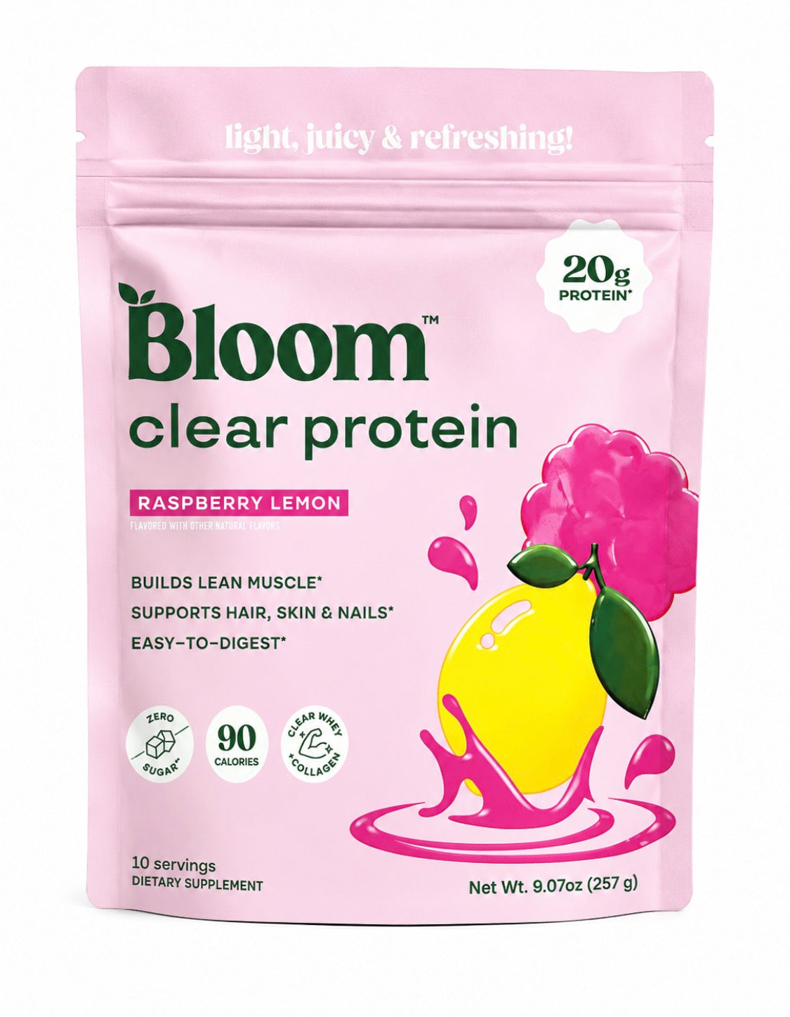 Bloom Clear Protein Raspberry Lemon – 10 porciones